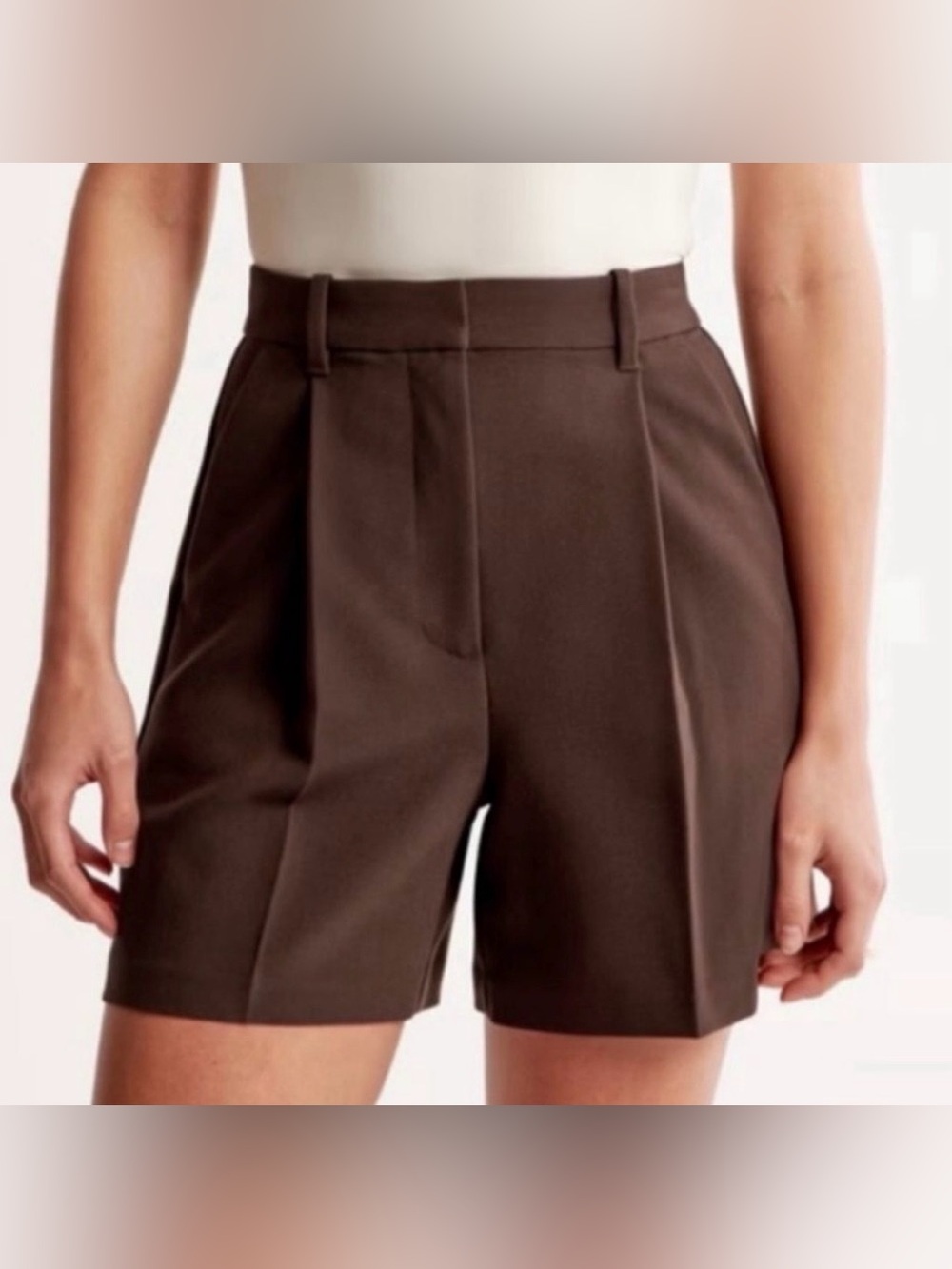 Abercrombie Sloan Tailored Long Shorts Brown Small